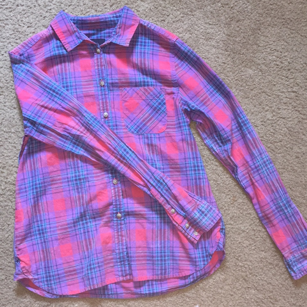 AE plaid boyfriend flannel